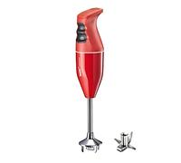 bamix Frullatore a immersione acciaio EO140 CLASSIC incl. lama multiuso in acciaio inox, 140 watt, 2 velocità, Made in Switzerland, Rosso/bianco