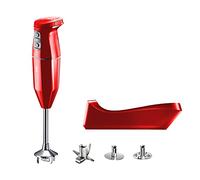 bamix Frullatore a immersione cordless PLUS, Base di ricarica, Lama, Frusta, Frullino in acciaio, 250 watt, 3 velocità, Made in Switzerland, Rosso
