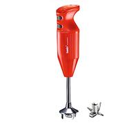 bamix Frullatore a immersione rosso M160 ONE incl. lama multiuso in acciaio inox, 160 watt, 2 velocità, Made in Switzerland, Rosso