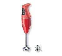 bamix Frullatore a immersione acciaio EO140 CLASSIC incl. lama multiuso in acciaio inox, 140 watt, 2 velocità, Made in Switzerland, Rosso/bianco