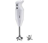 Bamix ONE - Frullatore a mano bianco con lame in acciaio multiuso da 160 Watt e 2 velocità, prodotto in Svizzera, resistente processore alimentare, motore bilanciato a corrente alternata
