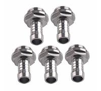 Bamjour Adattatore Connettore per Raccordo Tubo Morbido, 6 Pezzi Raffreddamento Ad Acqua per PC Raccordo a Due Contatti Connettore a Innesto Filettato G1/4 a Innesto Filettato G1/4 con di (9 mm)