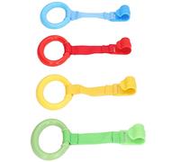 Bamjour Anelli per Neonati, 4 Pezzi 4 Colori Anelli per Collegamenti in Plastica per Bambini Esercizi per Camminare per Bambini Assistente per Supporti Strumenti Accessori per Box per Esercitarsi in