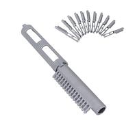 Bamjour Bigodini a Rulli, Aste per Permanenti in Resina Plastica 12 Pezzi Aste per Arricciare con Struttura Cava 8x2 Cm per Barbiere e Styling Domestico (GRAY)