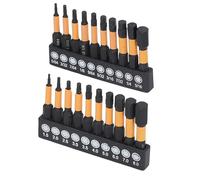 Bamjour Bit Trapano Allen Set, 20 Pezzi Set di Esagono con Chiavi Magnetiche Imperiali a Gambo 1/4 Pollici di Ciuffi per Trapano a Impatto del Cacciavite per Cacciavite