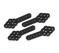 Bamjour Cavalletto RC, 4 Pezzi/set, Accessori per Cingoli RC Regolano il Supporto Angolare in Altezza, Supporto Ammortizzatore Posteriore per Cingolo 1/10 (BLACK)