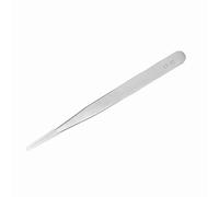 Bamjour Ciglia Estensione Innesto Pinzette in Acciaio Inossidabile, Durevoli Pinze Antibatteriche Anti-allergiche per Ciglia, Nail Art e Gioielli con Manico Comodi, Testa (Silver Straight Timezers