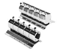Bamjour Contatore Clicker, Contatore Palmare in Metallo a 4 Cifre in Acciaio Inossidabile, Strumento Hardware di Conteggio a 5 unità con Ripristino Manuale per il Conteggio di Persone e Merci