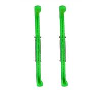 Bamjour Coppia Protezioni per Pattini da Ghiaccio in Plastica - Protezioni Universali per Hockey e Pattini Artistici, Colori Assortiti Disponibili (Green)