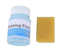 Bamjour Fluido per Mascheratura per Acquerello 60 Ml, Fluido per Mascheratura Liquido Artistico Ad Asciugatura Rapida Blu per Artisti, con Gomma per Calligrafia e Artigianato c