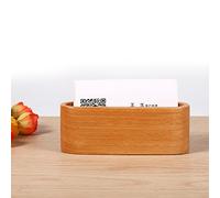 Bamjour Organizzatore di Biglietti da Visita, Titolare di Biglietti da Visita in Legno Creativo Case di Stoccaggio del Titolare della Carta da Case Card Card Office Ornaments Desktop Ornaments