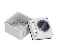 Bamjour Pulsanti On/Off Isolamento Presa Interruttore Esterno 500 V - Elevata Resistenza, Grado di Protezione IP66, Foro di Blocco per Controllo Industriale (3P40A)