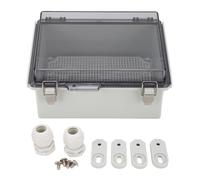 Bamjour Scatola Elettrica, ABS Cover in Plastica Celetta Universale Esterno con Copertura con Copertura Grigia Impermeabile per Giunzione Impermeabile per Giunzione Esterno Scatola di