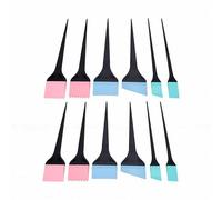 Bamjour Set di Pennelli per Tinta per Capelli in Silicone 12 Pezzi 3 Dimensioni Applicatore di Tintura per Capelli con Manico Lungo per Uso Domestico in Salone con Design Compa