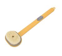 Bamjour Spazzola per il Corpo con Spazzolatura a Secco, Spazzola Bagno con Manico Lungo per Scrub con Manico Lungo per Doccia Pulsante Morbido Testina Rimovibile Bagno per il Corpo per (YELLOW)