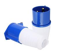 Bamjour Splitter di Uscita, Set di Connettori a Spina Industriale 2 Pezzi Prolunga di Uscita Presa a Muro Multi-Spina Monofase a 3 Pin Monofase Impermeabile 32A 220-250V