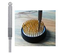 Bamjour Strumento per Pulire il Pettine, 7 Cm / 2,8 Pollici Rame + Acciaio Inossidabile Ago Kenzan Fiore Strumento per Lisciare e Pulire Kenzan