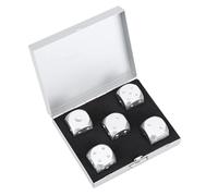 Bamjour [Versione di Aggiornamento 2024] Set di Dadi Premium in Lega di Alluminio da 5 Pezzi con Elegante Scatola di Immagazzinaggio - per Giochi da Tavolo, D&D, Poker e -, Design (Quadrato)