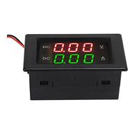 Bamjour YB4835VA Voltmetro Digitale Amperometro DC 600V 100A Voltmetro di Corrente Automatico con Punto Decimale Doppio Display per Monitoraggio DC