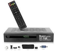 Bamof 2225 Ricevitore satellitare digitale DVBS2 Full HD (HDMI, SCART, 2X USB) [preprogrammato per Astra, Hotbird e Türksat] + cavo HDMI, nero