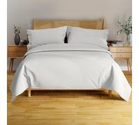 BAMPURE Set di lenzuola per letto queen size, in 100% pura viscosa derivata da bambù, per letto queen size, super morbide, per chi dorme caldo, con tasca profonda fino a 40,6 cm, colore: bianco