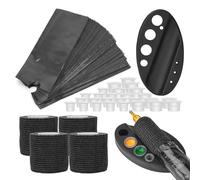 BAMTTOO 200pcs Tattoo Machine Covers with 4pcs Tattoo Grip Wrap and Tattoo Pen Holder Tattoo Grip Tape Set Tattoo Supplies (Tattoo Pen Bags Set)