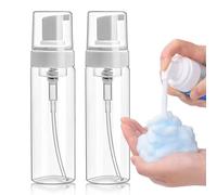 BAMTTOO 2pcs Pompa Di Schiuma Bottiglia Dispenser Di Schiuma Di Plastica Sapone Di Viaggio Portatile 7 Oz Bottiglie Vuote Trasparenti Contenitori Pompa Ricaricabile