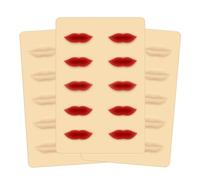 BAMTTOO 3pcs Tattoo Practice Lips Microblading Practice Skin 3D Fake Skin for Lips Permanent Makeup Silicone Tattoo Skin Cosmetic Makeup Lips Training (3pcs 10lips)