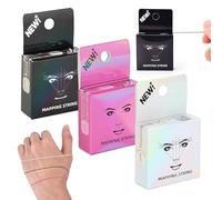 BAMTTOO Confezione da 3 stringhe per eyebrow Mapping pre-inked 20 m (64ft) Microblading String for Brow Marking Thread 3 colori Black White Pink Measuring String for Eyebrow Makeup