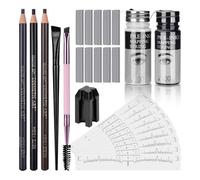 BAMTTOO Eyebrow Mapping Kit Pre-Inked Eyebrow Mapping String 30 Meters Brow Thread Eyebrow Pencil Ruler Sticker for Semi Permanent Makeup Microblading Liquid Eyeliner
