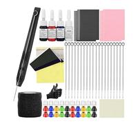 BAMTTOO Handpoke Tattoo Kit Tattoo Manual Pen Kit DIY Tattoo Tool Kit with Ink Cups Tattoo Needles BandageTattoo Supplies