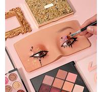 BAMTTOO Lavagna per fare pratica del trucco, in silicone, per truccatori e principianti, con pennelli da trucco (tipo 1)