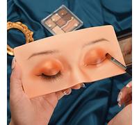 BAMTTOO Lavagna per fare pratica del trucco, in silicone, per truccatori e principianti, con pennelli da trucco (tipo 2)