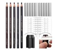 BAMTTOO Microblading Eyebrow Pencil Brow Mapping Ruler Pencil Sharpener Set per Marking Filling And Outlining Eyebrow Tattoo Makeup Permanent Eye Brow Liners