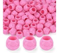 BAMTTOO Tattoo Ink Caps Pigment Cups Permanent Makeup Tools 200pcs Tattoo Ink Holder Plastic Ink Caps for Tattooing Tattoo Supplies (Pink)