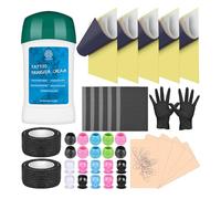 BAMTTOO Tattoo Skin Practice Kit Tattoo Transfer Paper Tattoo Stencil Gel Tattoo Transfer Gel Tattoo Practice Skins For Beginners And Artist Complete Set