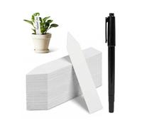 Bamworld Etichette Piante 100 Pezzi Marcatori Plastica Impermeabili per Giardinaggio Esterno, Etichette Piante Durevoli con Pennarello per Identificazione Semenzali Vaso Erbe Ortaggi