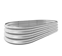 Bamworld Fioriera rialzata in metallo per giardino, 29 x 90 x 180 cm, senza ruggine, con ampia area, aiuola rialzata da assemblare, resistente alle intemperie e stabile per verdure, erbe e fiori