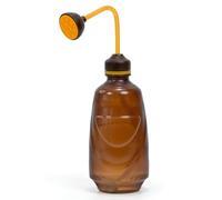 Bamworld Piccolo Annaffiatoio da 450ml, Annaffiatoio per Piante da Interno con Beccuccio Lungo, Bottiglia per Irrigazione in Plastica per Piantine e Piante Grasse, Marrone/Verde