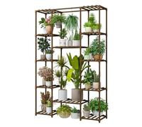 Bamworld Porta Piante da Esterno Grandi Scaffale per Piante da Interno Alto Supporto per Piante Legno Sostiene più Vasi Arredo Giardino Bonsai Vaso
