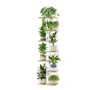 Bamworld Porta Piante da Esterno Portavasi da Interno Scaffale per Piante Balcone Mensola Angolare 7 Ripiani Giardino Bonsai Arredo Giardino Mobili Arredamento（Bianco）