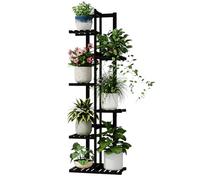 Bamworld Porta Piante da Interno in Bambu Naturale, Scaffale a 6 Livelli per Vasi, Ideale per Giardino, Patio e Balcone - Fioriera da Esterno & Arredo Giardino