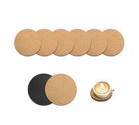 Bamworld Sottovaso in sughero, 10,2 cm, set di 6 sottobicchieri assorbenti in sughero e vassoi antigoccia per interni, fioriere e piante da appartamento, protezione per superfici per tavolo e