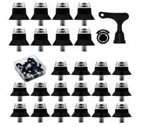 Bamyli 24 tacchetti per scarpe da calcio, filettatura M5, tacchetti di ricambio per scarpe da calcio e rugby, con 1 chiave a tacchetti e 1 scatola di immagazzinaggio (16 pezzi da 13 mm, 8 pezzi da 16