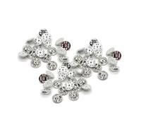 Bamyli 60 pezzi 11 mm metallo perno di chiusura posteriore, perni posteriori farfalla cravatta clip clip per badge pin, one, Ferro
