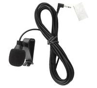 Bamyli Microfono per auto da 3,5 mm - Microfono piccolo con cancellazione del rumore con cavo 3M e clip, microfono esterno plug and play per Kenwood, Sony, JVC, radio stereo GPS per veicoli alpini