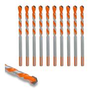 Bamyli Set di punte da trapano per muratura, 6 mm, per piastrelle, metallo, legno e cemento, 10 punte in carburo di tungsteno, antiurto, multi-materiale