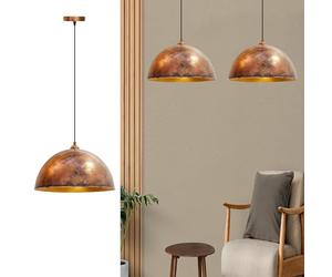 bamyum 2x Diametro 30 cm Vintage Lampada da Soffitto a Sospensione E27 Illuminazione Industriale Plafoniera Lampada a Sospensione Lampadario Industriale in Metallo Plafoniera