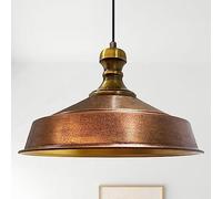 bamyum Asletl-Knob Lampada a Sospensione Industriale, Paralumi da 41 cm, Luci Moderne in Metallo per Isola da Cucina, Lampada a Sospensione E27 per Oggiorno e Sala da Pranzo, Colore Rame