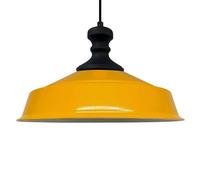 Bamyum Asletl-Knob Lampada a sospensione, lampada a sospensione industriale, 41 cm, moderna lampada a isola da cucina in metallo, E27, per soggiorno e sala da pranzo, sospensione gialla